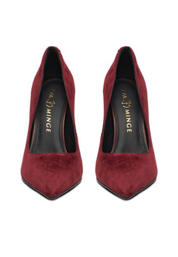 Eva Minge Szpilki EO-ELAINA-E134-20A Bordowy. Kolor: czerwony. Materiał: zamsz, skóra. Obcas: na szpilce