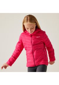 Regatta - Kurtka turystyczna dziecięca Hillpack z kapturem. Typ kołnierza: kaptur. Kolor: różowy. Materiał: tkanina, poliamid #1