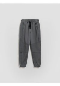 Reserved - Bawełniane spodnie jogger - ciemnoszary. Kolor: szary. Materiał: bawełna #1