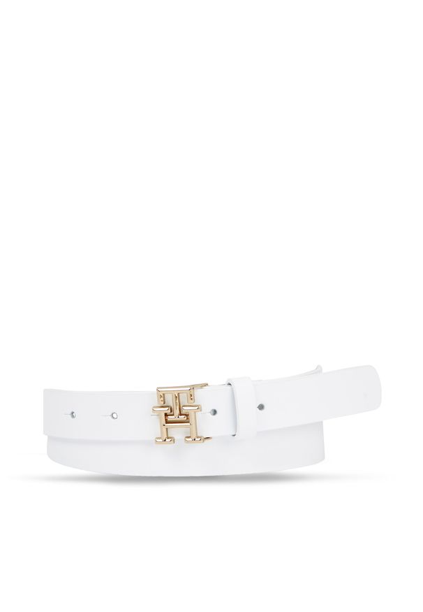 TOMMY HILFIGER - Pasek Damski Tommy Hilfiger Th Logo 2.5 AW0AW15901 Ancient White YBH. Kolor: biały