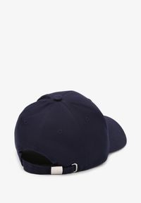 Renee - Granatowa Czapka z Daszkiem z Bawełny z Możliwością Regulacji Ravzeri. Kolor: niebieski. Materiał: bawełna. Styl: elegancki, casual