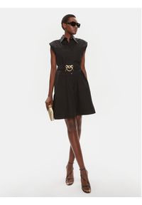 Pinko Sukienka koszulowa Anaceta 103111 A1P4 Czarny Regular Fit. Kolor: czarny. Materiał: bawełna. Typ sukienki: koszulowe