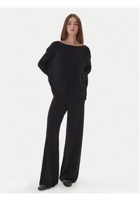 Kontatto Sweter 3M0802C Czarny Relaxed Fit. Kolor: czarny. Materiał: syntetyk #2