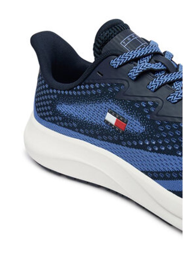 Tommy Jeans Sneakersy Runner Knitted EM0EM01713 Niebieski. Kolor: niebieski. Materiał: materiał