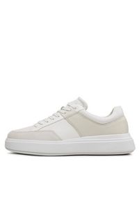 Calvin Klein Sneakersy Low Top Lace Up HM0HM01047 Biały. Kolor: biały. Materiał: skóra