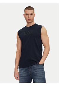 EA7 Emporio Armani Tank top 7M000223 AF10375 UB102 Niebieski Regular Fit. Kolor: niebieski. Materiał: bawełna