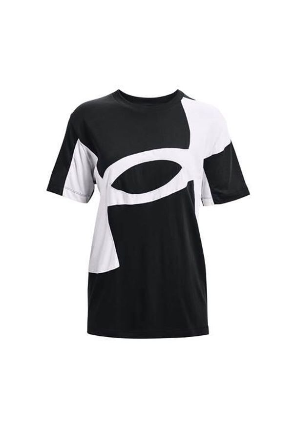 Koszulka sportowa damska Under Armour Live Graphic Pre Fall SS. Kolor: czarny, wielokolorowy. Materiał: poliester, bawełna. Długość rękawa: krótki rękaw. Długość: krótkie. Sport: turystyka piesza