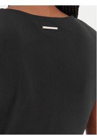 Karl Lagerfeld - KARL LAGERFELD Sukienka koktajlowa B1W13030 Czarny Slim Fit. Typ kołnierza: dekolt w karo. Kolor: czarny. Materiał: syntetyk. Styl: wizytowy #3