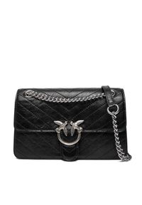 Pinko - PINKO Torebka Love One Light Mini Al 25-26 PLTT 106173 A2JC Czarny. Kolor: czarny. Materiał: skórzane