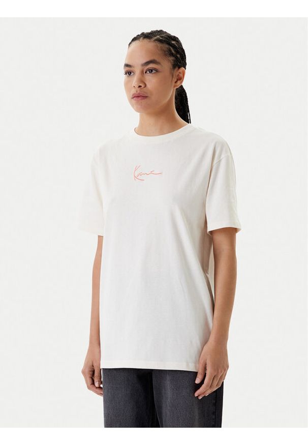 Karl Kani T-Shirt Signature Cherry Print PD00005460 Biały Oversize. Kolor: biały. Materiał: bawełna. Wzór: nadruk