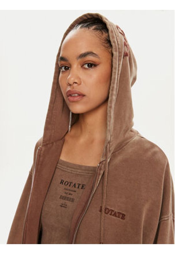 ROTATE Bluza 1124721705 Brązowy Boxy Fit. Kolor: brązowy. Materiał: bawełna