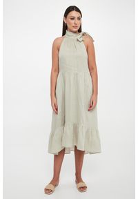 Armani Exchange - Sukienka midi lniana ARMANI EXCHANGE. Materiał: len. Długość: midi #2