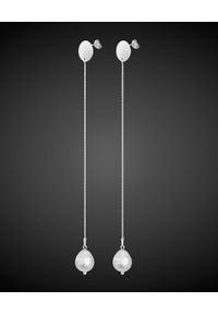 SIN BY MANNEI - Srebrne kolczyki Pearl Lava. Materiał: srebrne. Kolor: srebrny. Kamień szlachetny: perła