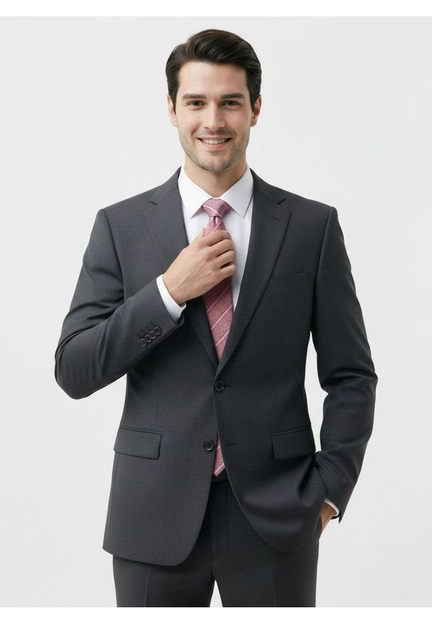 Krawat Męski - Angelo di Monti - Metaliczny Róż, Prążki. Kolor: różowy. Materiał: tkanina. Wzór: prążki. Styl: elegancki, wizytowy