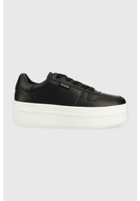 Guess sneakersy LIFET kolor czarny FL6LIF LEA12. Kolor: czarny. Materiał: skóra, guma. Obcas: na platformie #1