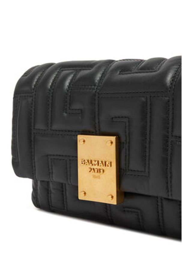 Balmain Torebka DN1BJ796LNQD Czarny. Kolor: czarny. Materiał: skórzane