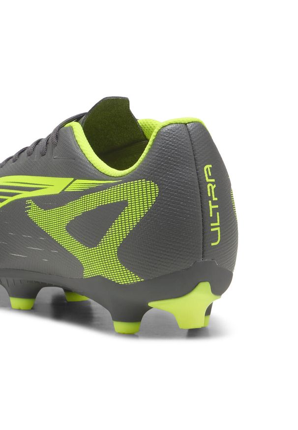 Puma - Buty piłkarskie ULTRA 5 PLAY FG/AG PUMA Matte Aged Silver Yellow Alert Blue Gray. Kolor: szary, niebieski, wielokolorowy, żółty. Sport: piłka nożna