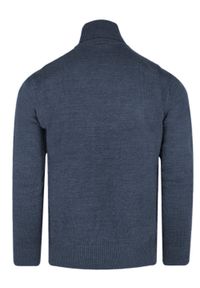 Devir - Golf Wełniany Niebieski Męski, Klasyczny, Gruby Dziergany - DEVIR. Typ kołnierza: golf. Kolor: niebieski. Materiał: wełna, akryl. Styl: klasyczny #3