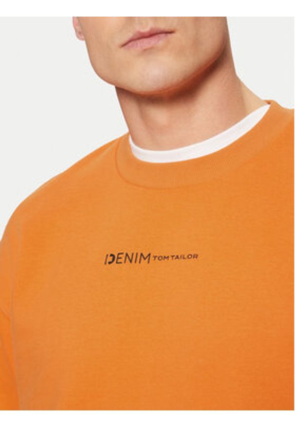 Tom Tailor Denim Bluza 1038751 Pomarańczowy Regular Fit. Kolor: pomarańczowy. Materiał: bawełna