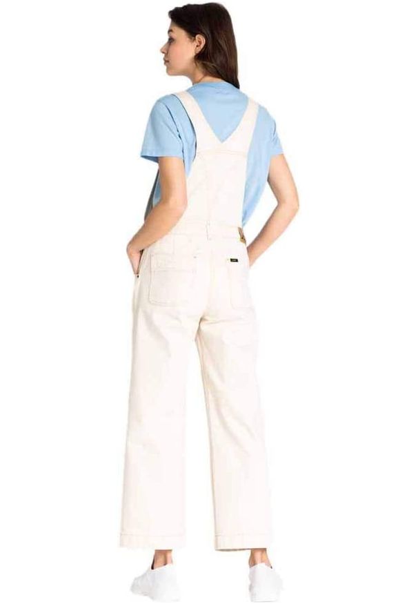 Lee - LEE WIDE BIB WIDE LEG DAMSKIE OGRODNICZKI OFF WHITE L39BCXFR 112108359