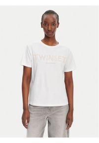 TwinSet - TWINSET T-Shirt 251TT2042 Biały Regular Fit. Kolor: biały. Materiał: bawełna