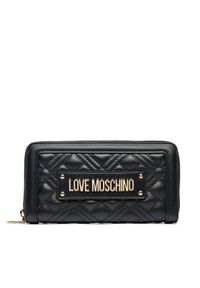 Love Moschino - LOVE MOSCHINO Duży Portfel Damski JC5600PP1LLA0000 Czarny. Kolor: czarny. Materiał: skóra