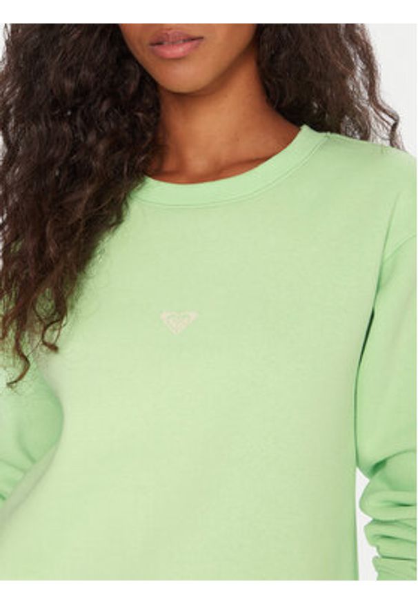 Roxy Bluza Surf Stoked ERJFT05018 Zielony Regular Fit. Kolor: zielony. Materiał: bawełna