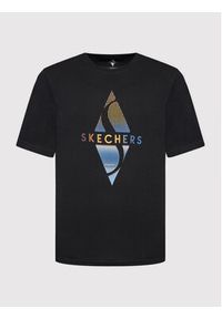 skechers - Skechers T-Shirt Recharge MTS344 Czarny Regular Fit. Kolor: czarny. Materiał: bawełna #5