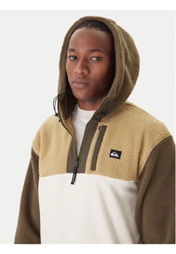 Quiksilver Bluza EQYPF03073 Khaki Regular Fit. Kolor: brązowy. Materiał: syntetyk