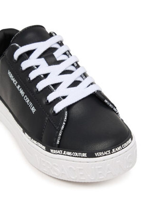 Versace Jeans Couture Sneakersy 79VA3SK5 Czarny. Kolor: czarny. Materiał: skóra