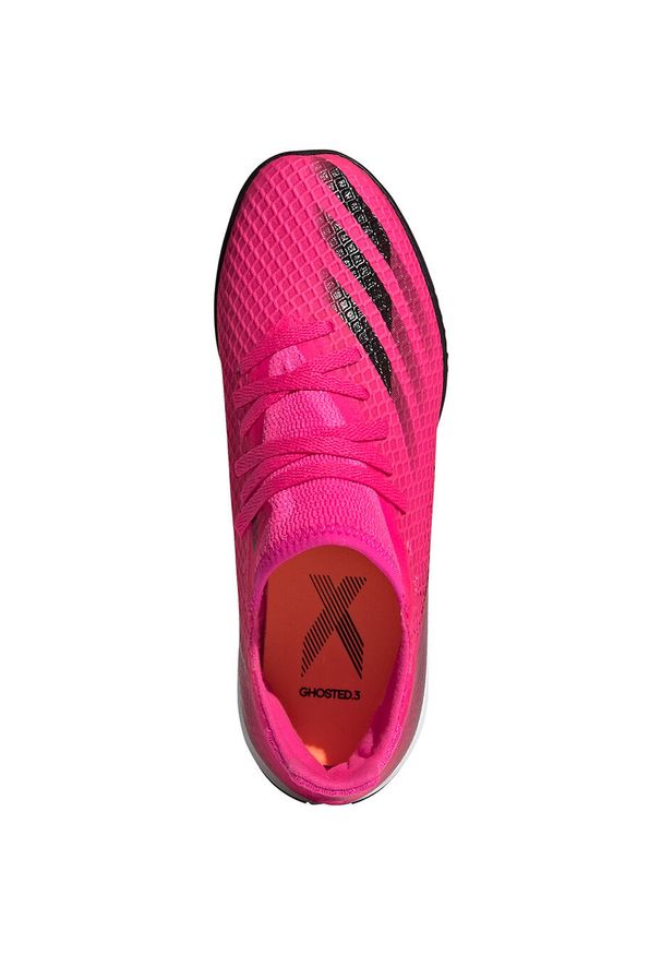 Adidas - BUTY ADIDAS JR X Ghosted.3 TF FW6927. Kolor: różowy. Sport: piłka nożna