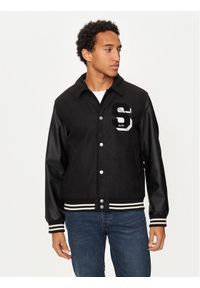 Jack & Jones - Jack&Jones Kurtka bomber Carter 12260455 Czarny Regular Fit. Kolor: czarny. Materiał: syntetyk