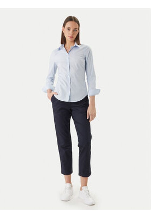 GANT - Gant Koszula 4300486 Błękitny Slim Fit. Kolor: niebieski. Materiał: bawełna