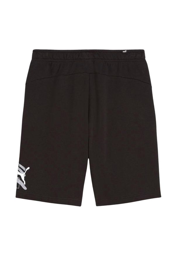 Puma - Męskie Spodenki Z Logo Graficznym ESS. Kolor: czarny. Sport: turystyka piesza