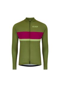 KEADA SPORTS - Damska koszulka rowerowa z długim rękawem - Onwards Two. Kolor: czerwony, wielokolorowy, zielony. Długość rękawa: długi rękaw. Długość: długie #1