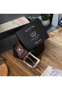 Pasek skórzany 100 CM PAOLO PERUZZI 05Z02100 brązowy. Kolor: brązowy. Materiał: skóra. Styl: casual, vintage, klasyczny #1