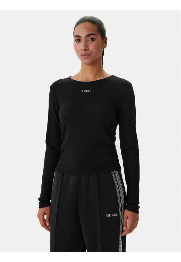 Guess Bluzka V6RP08 KD932 Czarny Slim Fit. Kolor: czarny