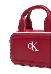 Calvin Klein Torebka Contrast Ck Mini Bauletto Bag LV04F1257G Bordowy. Kolor: czerwony. Materiał: skórzane #4