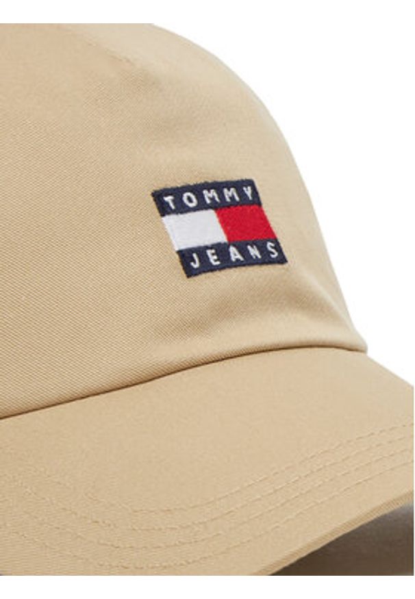 Tommy Jeans Czapka z daszkiem Heritage Core Cap AM0AM12933 Beżowy. Kolor: beżowy. Materiał: materiał, bawełna