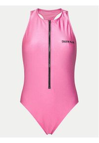 Calvin Klein Swimwear Strój kąpielowy KW0KW02407 Różowy. Kolor: różowy. Materiał: syntetyk