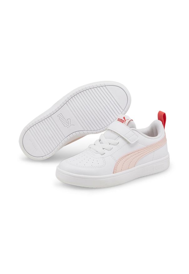 Buty sportowe dziecięce Puma Rickie AC. Kolor: biały, wielokolorowy, różowy. Materiał: skóra, syntetyk. Szerokość cholewki: normalna