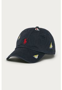 Polo Ralph Lauren - Czapka. Kolor: niebieski. Materiał: tkanina, bawełna #1