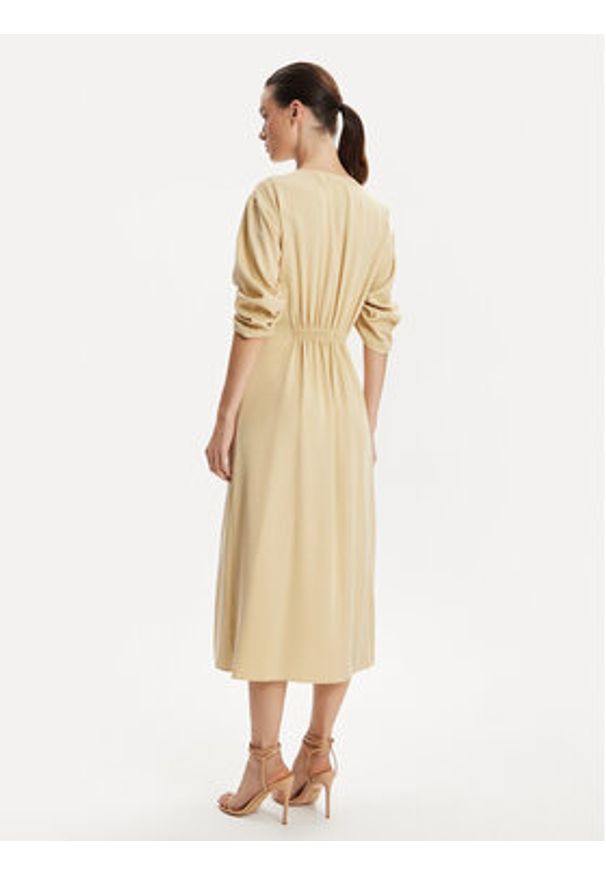 DKNY Sukienka codzienna D2A4BIAM Beżowy Regular Fit. Okazja: na co dzień. Kolor: beżowy. Materiał: lyocell. Typ sukienki: proste. Styl: casual