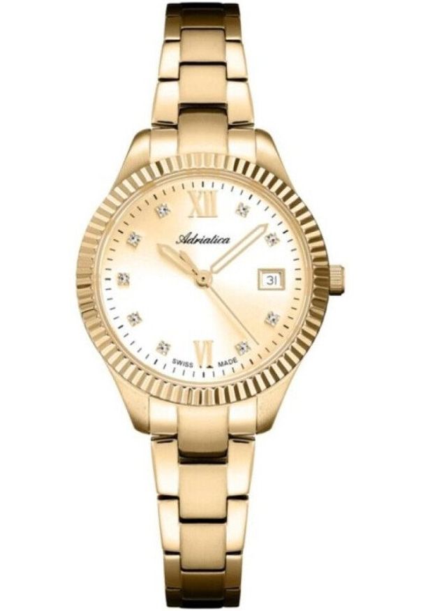 Zegarek damski Adriatica A3820.1181Q CYRKONIE srebrny. Kolor: srebrny
