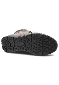 Szare Botki G-Comfort Wygodne Obuwie Damskie. Kolor: szary. Materiał: materiał, skóra. Wzór: aplikacja, napisy. Styl: klasyczny #8