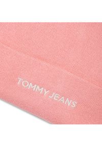 Tommy Jeans Czapka Tjw Linear Logo Beanie AW0AW15843 Różowy. Kolor: różowy. Materiał: materiał