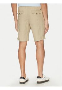 TOMMY HILFIGER - Tommy Hilfiger Szorty materiałowe Harlem MW0MW37804 Beżowy Regular Fit. Kolor: beżowy. Materiał: len