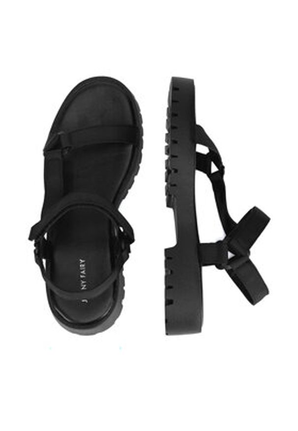 Jenny Fairy Sandały JD23-0417-56 Czarny. Kolor: czarny. Materiał: materiał