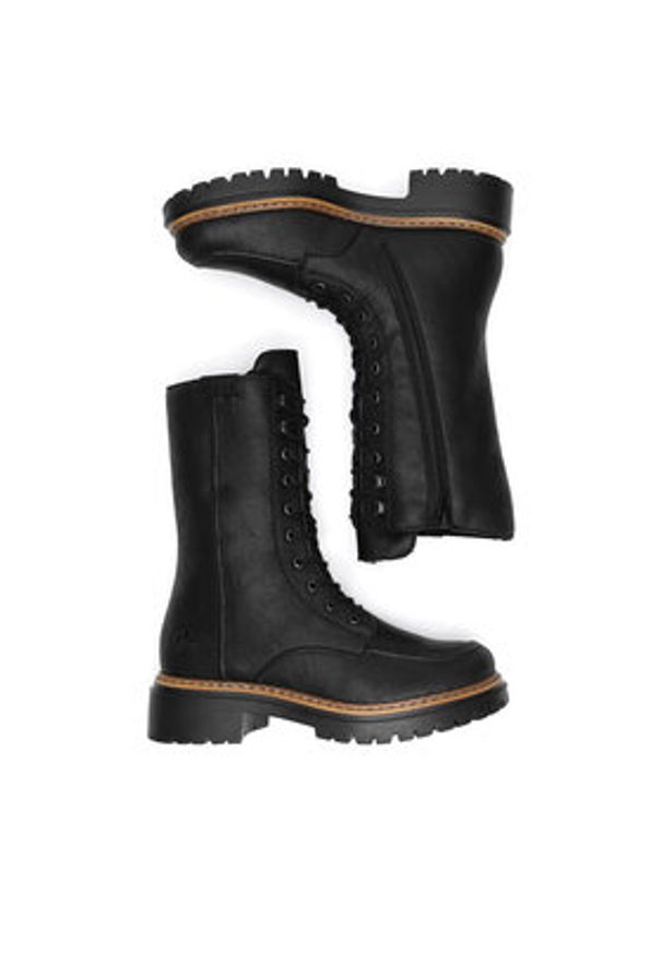 Rieker Trzewiki 72616-00 Czarny. Kolor: czarny. Materiał: syntetyk, materiał