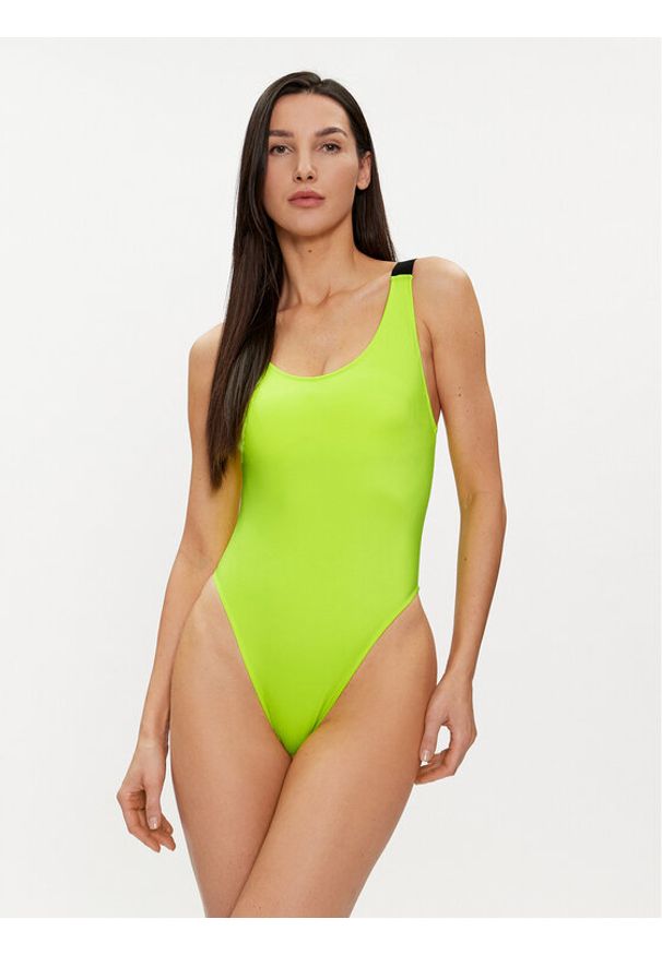 Calvin Klein Swimwear Strój kąpielowy KW0KW02576 Zielony. Kolor: zielony. Materiał: syntetyk